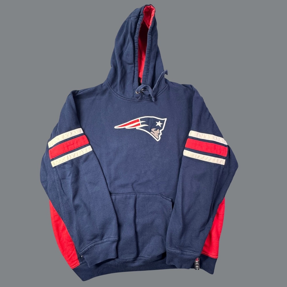 New England Patriots NFL Team Apparel Hoodie Mens XL Blue Red White